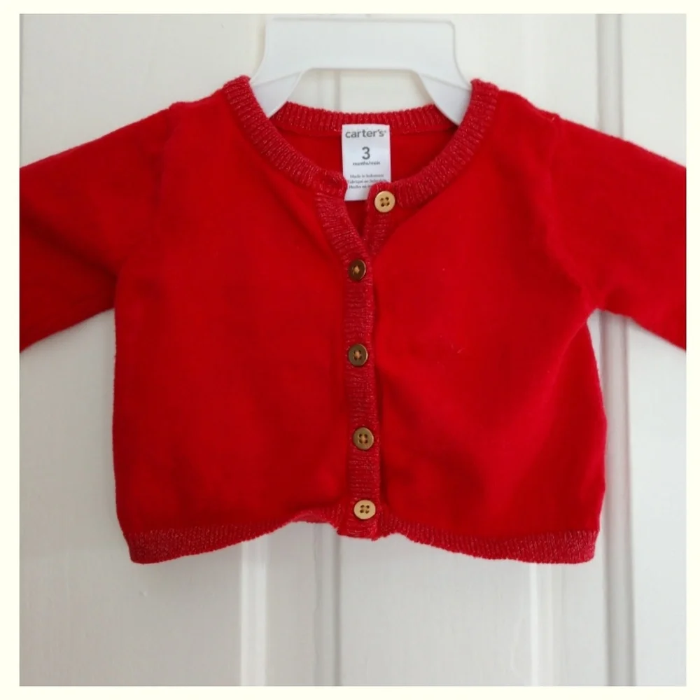 $3 w Bundle -Carter's  Red Cardigan